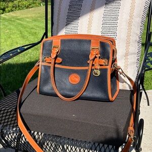 Dooney & Bourke Black and Tan Satchel